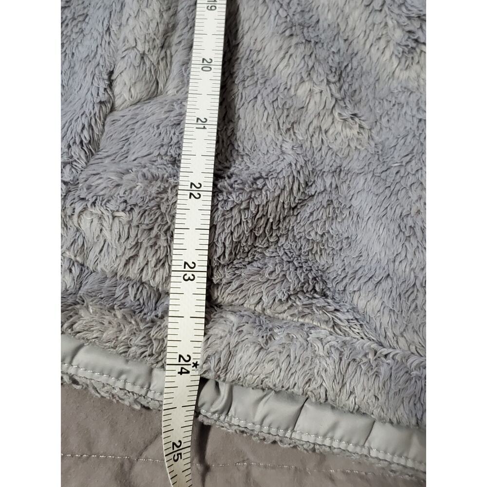 The North Face Women’s XS Gray Osito Full Zip Fleece Jacket Pink Logo Soft - Picture 8 of 13